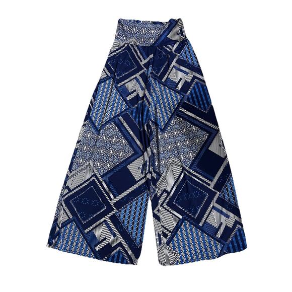 4* Wide Leg Palazzo Pants S Fairy Summer Boho Geo Print Festival Retro Lot Of 4 - Picture 5 of 12